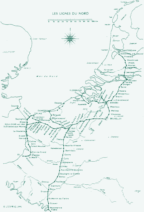 Image: The optical telegraph network in the Low Countries. Source: Ecole Centrale de Lyon