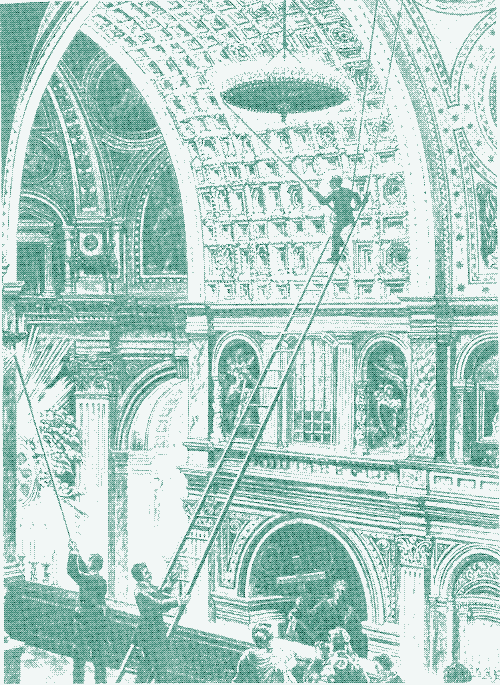 Image: Lighting candles in large buildings took a lot of work.