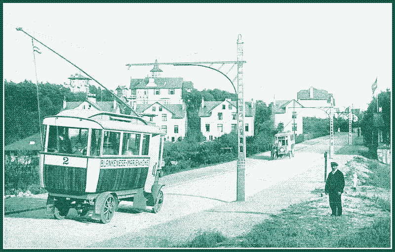 Image: The &ldquo;Gleislose Bahn Blankenese-Marienhöhe&rdquo;, 1911-1915.