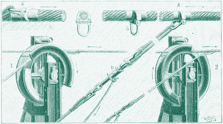 Image: Details of the cable hauling mechanism.