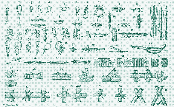 Image: Different types of knots.