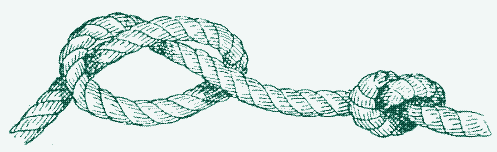 Image: The overhand knot is the knot everybody can make.