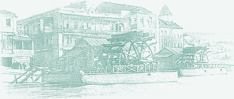 Image: Ship mill on the Kur in Tiflis, Georgia, around 1900.  Postcard collection Ton Meesters, Breda, the Netherlands.