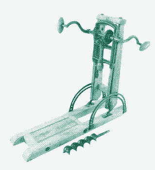The wood boring machine.