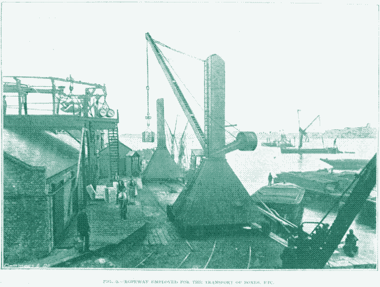 Image: Aerial ropeway in a harbour.