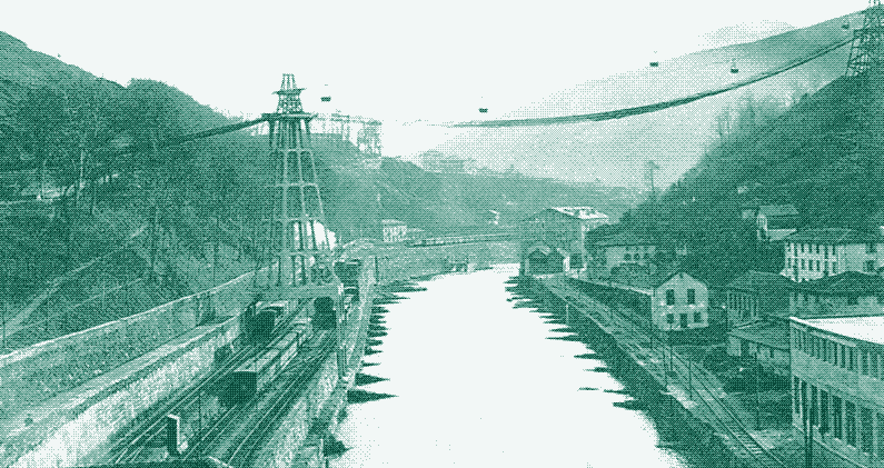 Image: An aerial ropeway in Bilbao, Spain.