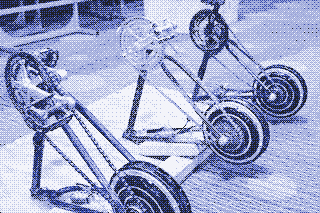 Image: pedal power unit with chain drive.