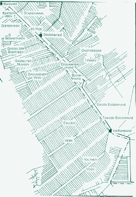 Image: More detailed view of canals built for peat production.