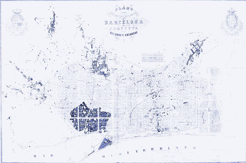 Image: Map of the Eixample in Barcelona, the largest solar-planned neighbourhood in existence.