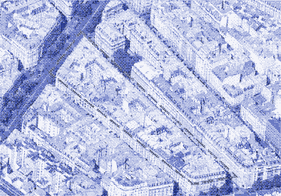 Paris city block with a housing density of 120 du/ac. Source: The Density Atlas.