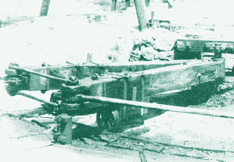 An angle bob for turning flat rods through a greater angle than the single-arm fend-off bob shown below. Wheal Remfry Clay Works. Image: &ldquo;Steam engines and waterwheels: a pictorial study of some early mining machines&rdquo;.