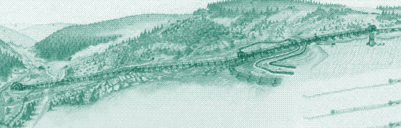 Stangenkunst in Huttal, east of Clausthal-Zellerfeld in the Harz Mountains, 1765. The drawing was made by the GeoMuseum of the Technische Universität Clausthal.