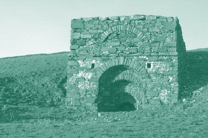 Picture: Disused lime kiln above Murlough Bay, Ireland, by Minipixel