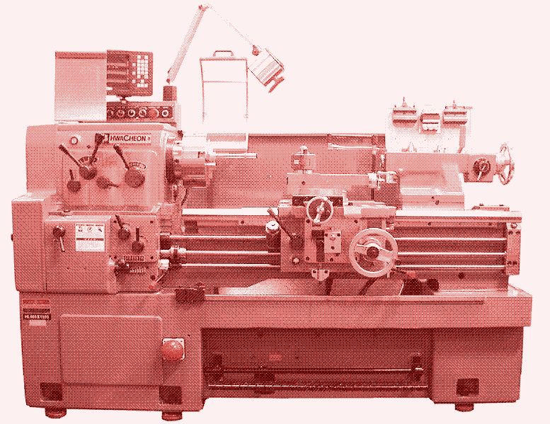 Image: A manually operated turning machine. Picture: Wikipedia Commons.