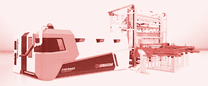 Image: A state-of-the-art fibre laser cutting machine, combined with an unmanned loading/unloading system for metal sheets. Ermaksan