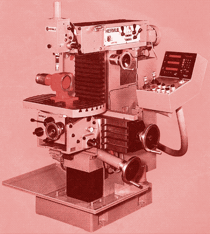 Image: A manually operated vertical milling machine. It has a control panel and a digital readout, but the operator is in control of all movements. Picture: lathes.co.uk