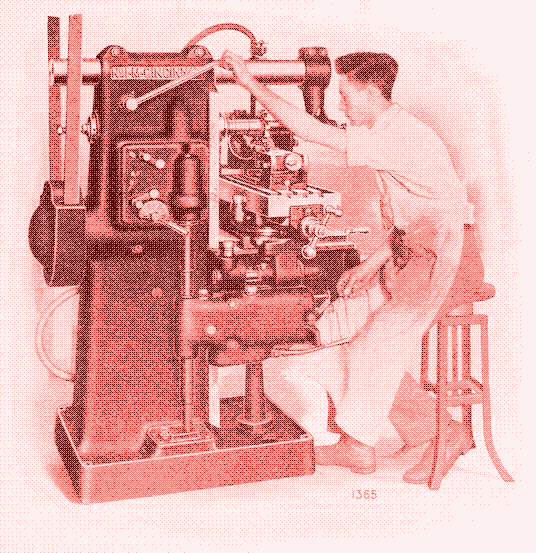 Image: A manually-operated milling machine, 1920