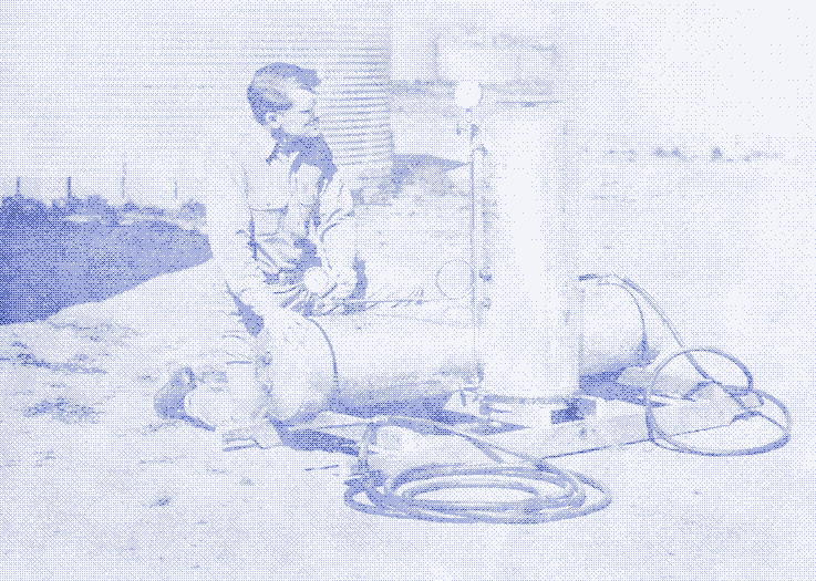 Small-scale compressed air energy storage. Image in the public domain.
