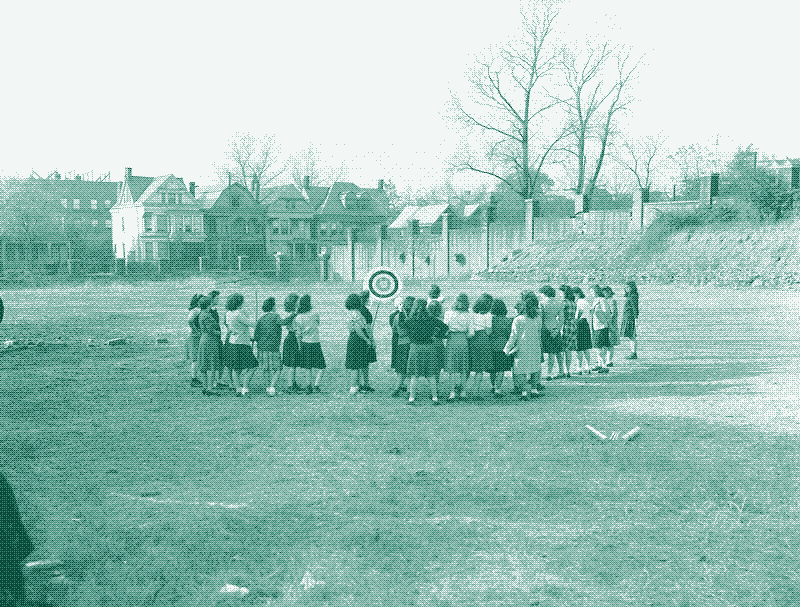 Image: High school archery practice, 1962. Source: The Newark Public Library. Internet Archive.