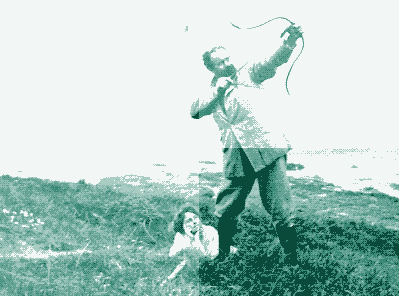 Image: English singer, poet, and archer Ingo Simon shooting a Turkish composite bow. Via Bow International.