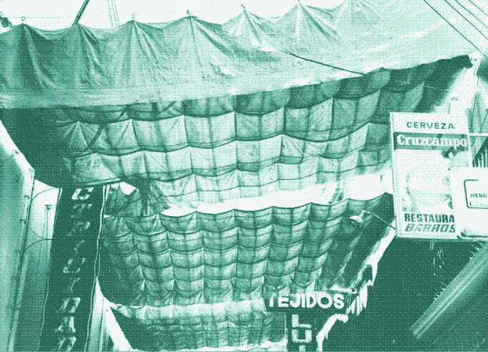 Image: Street toldo in Spain. Photo credit:  IL-Institute, University of Stuttgart. Image in the public domain.