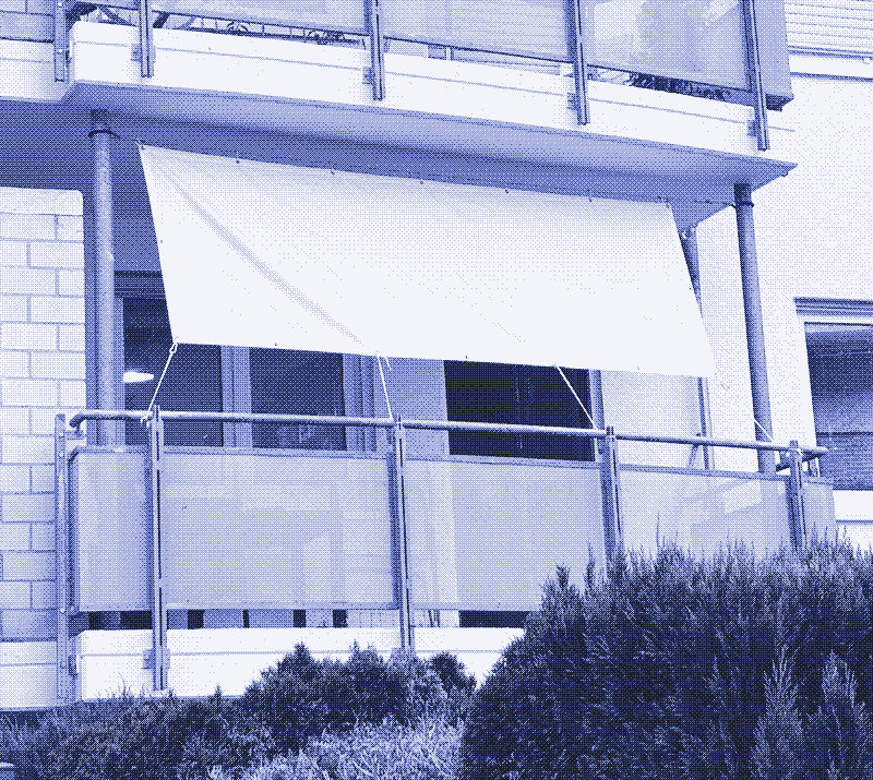 Image: Mounted balcony awning. Photo: Dmitriy Kurochkin.