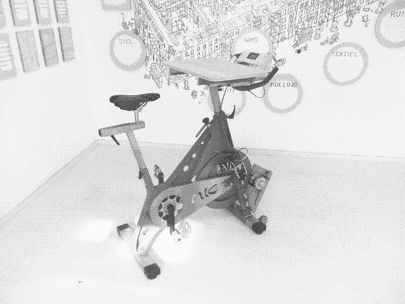 The bike standing in the Huis van de Toekomst. Photo by Marie Verdeil.