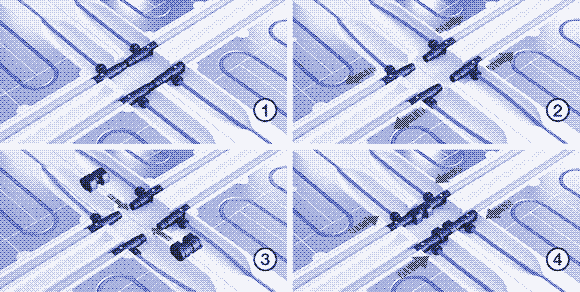 Paneles de calefacción radiante modulares que puede interconectarse para construir una superficie de construcción termoactivaPaneles de calefacción radiante modulares que puede interconectarse para construir una superficie de construcción termoactiva. Fuente: Ray Magic.