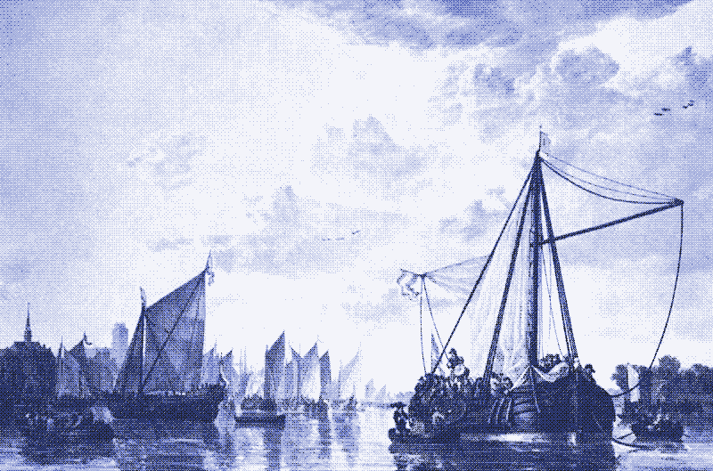 El Mass en Dordrecht, pintura de Aelbert Cuyp, 1660.