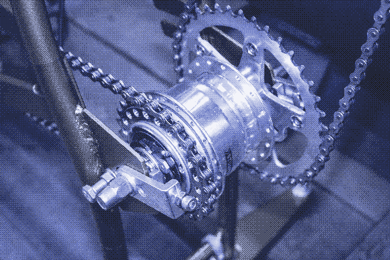 Imagen: Buje de bicicleta interno de ocho velocidades Sturmey Archer. Foto de Andy Lagzdins.