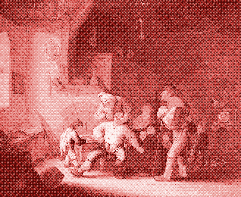 Barbero-cirujano extrayendo un diente, una pintura de Adriaen van Ostade, 1630.