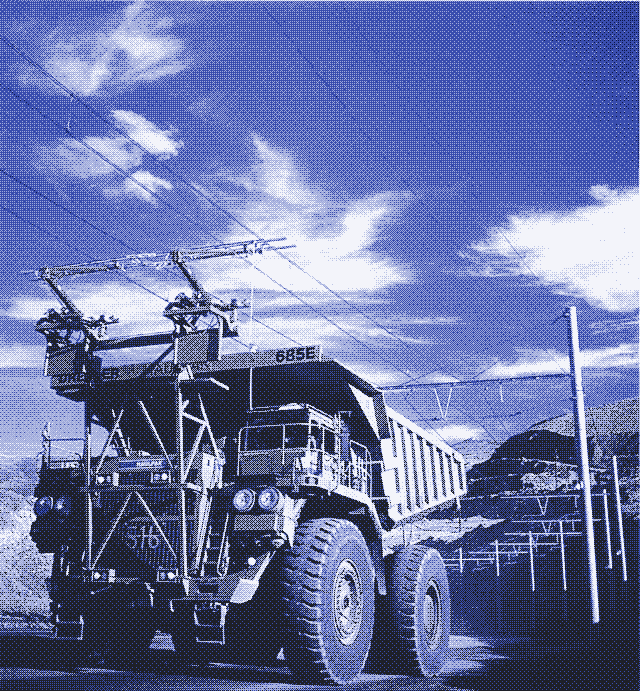 Image : Un trolley-camion dans l’industrie minière.