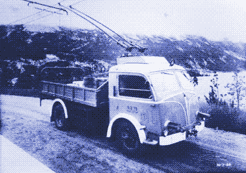 Image : Un trolley-camion en Italie.