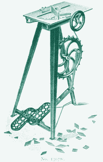 Image: Une scie circulaire utilisant une pédale-levier.