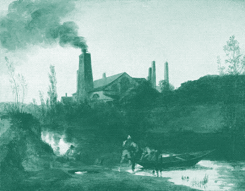 Image: Walzwerk Neustadt-Eberswalde, une peinture de Carl Blechen, environ 1830.