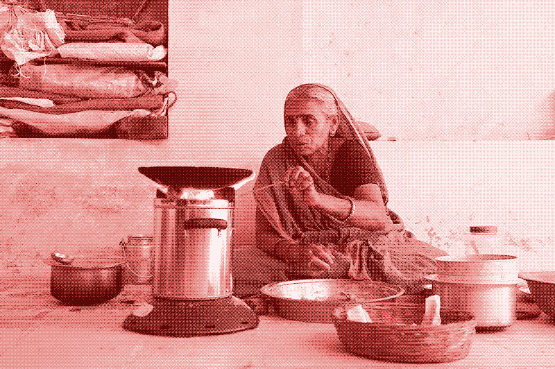 Un foyer amélioré à biomasse en Inde. Image : Global Alliance for Clean Cookstoves.