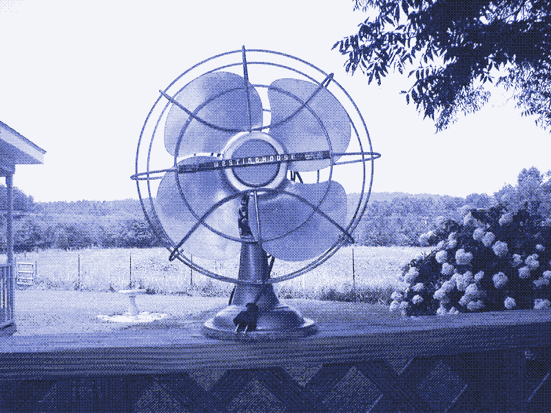 Un ancien ventilateur de bureau Westinghouse. Image : Wikipedia Commons.