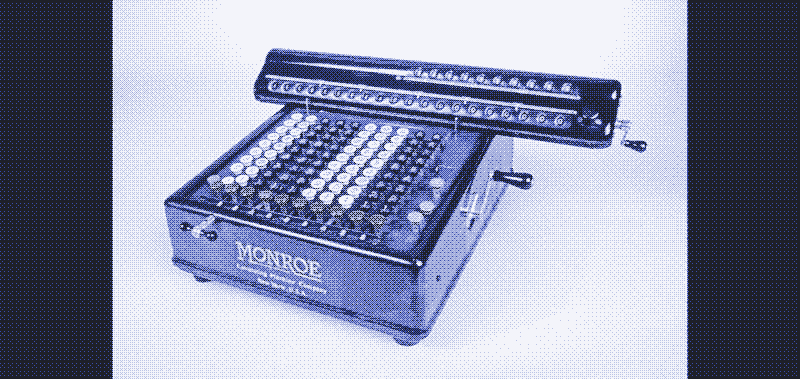 Calculatrice mécanique Monroe, modèle K-20, 1921. La Smithsonian Institution.