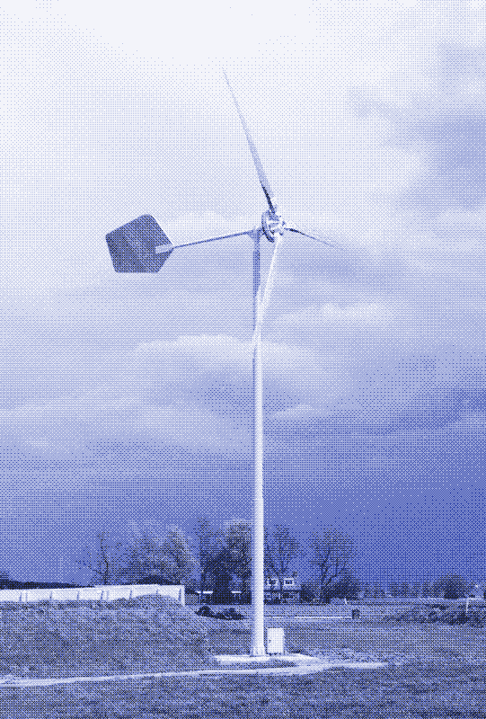 Image: Éolienne à pales de bois construite par EAZ Wind.