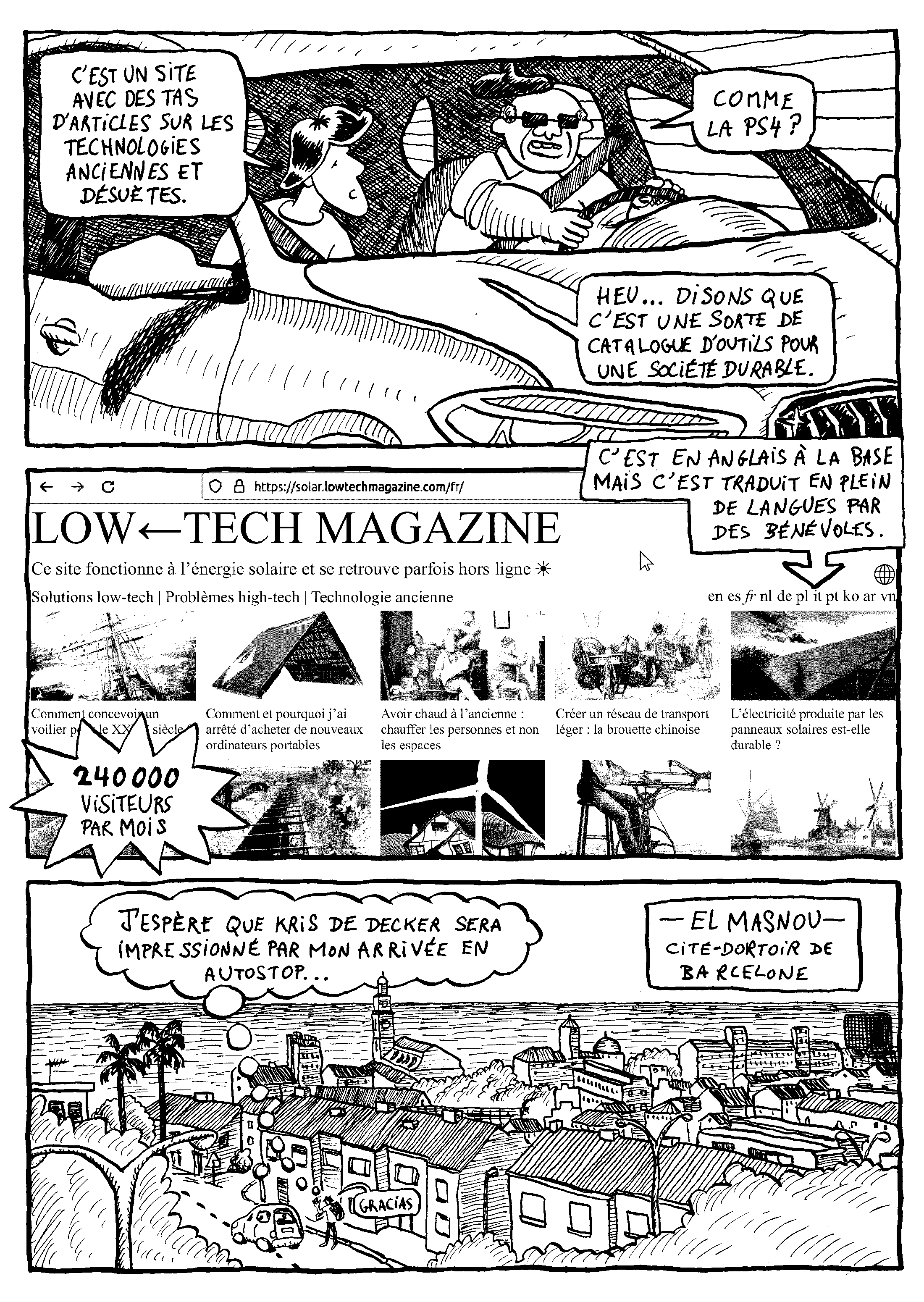 Page 2 de la bédé “Retour vers le futur des technologies” de Guillaume Lion