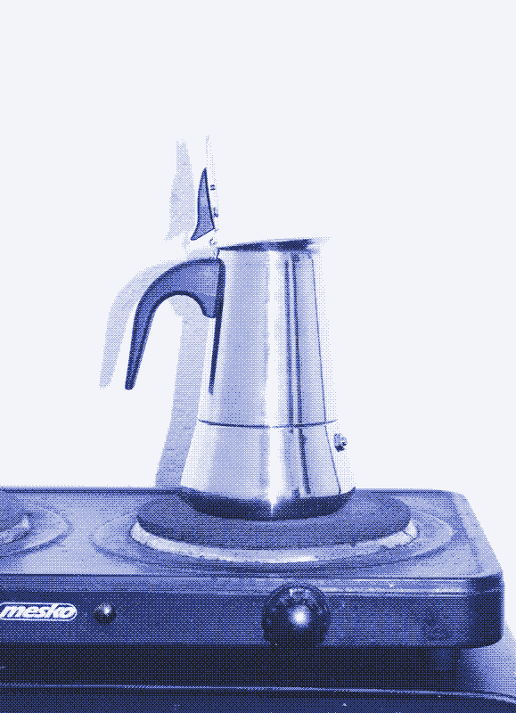 Image : La cafetière moka que nous avons utilisée. Photo par Marie Verdeil.