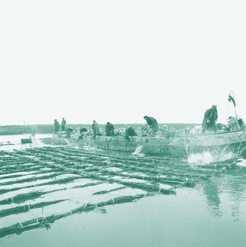 Afbeelding: Het afzinken van een zinkstuk, 1968. Nationaal Archief, CC0.