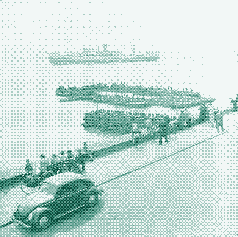 Zdjęcie: Umacnianie bulwaru Vlissingen, rok 1958. Anefo, CC0.